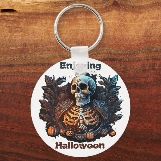 Genieten van Halloween Sleutelhanger (Voorkant)