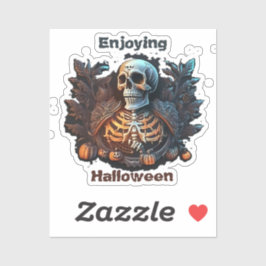 Genieten van Halloween Sticker