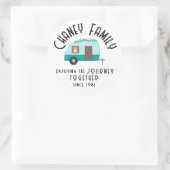 Genieten van het Journey Cousins Camp Ronde Sticker (Tas)