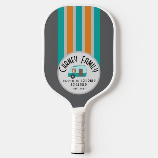 Genieten van het leven samen Retro Camper Pickleball Paddle (Achterkant)