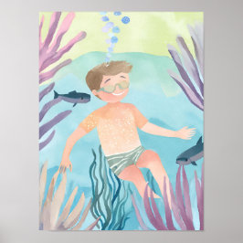 Genieten van het rif poster