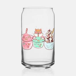 genietend van een drankje blikvorm glas