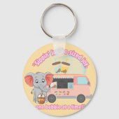 Genietend van enorm geluk , één bubbel per keer sleutelhanger (Achterkant)