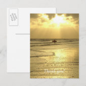 Genietend van het strand bij zonsondergang briefkaart (Voorkant / Achterkant)