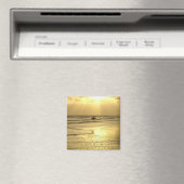 Genietend van het strand bij zonsondergang magneet (Insitu (Vaatwasser))