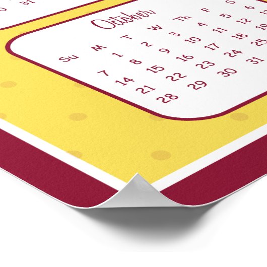 Genietend van het zonlicht 2012 kalenderposter poster (Hoek)