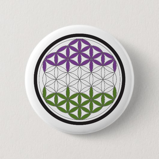 genieure geometrie gendergelijkheid ronde button 5,7 cm (Voorkant)