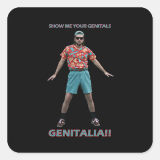 Genital Dance Vierkante Sticker