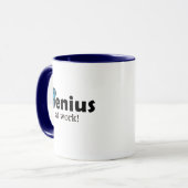 Genius at work, Customizable Text Office Mug Mok (Voorkant links)