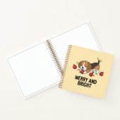 Genius Beagle Kerstlichten Festieve Schetsboek Notitieboek (Binnen)