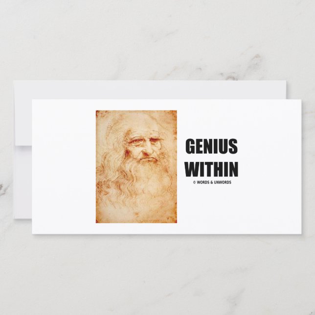 Genius Binnen (Leonardo da Vinci Self-Portrait) (Voorkant)