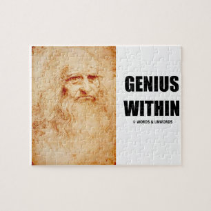 Genius Binnen (Leonardo da Vinci Self-Portrait) Legpuzzel