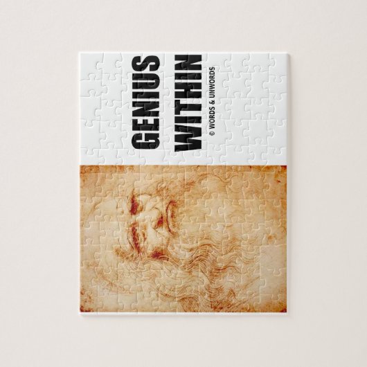 Genius Binnen (Leonardo da Vinci Self-Portrait) Legpuzzel (Verticaal)