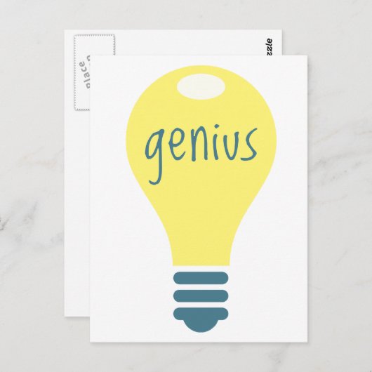 Genius Briefkaart (Voorkant / Achterkant)