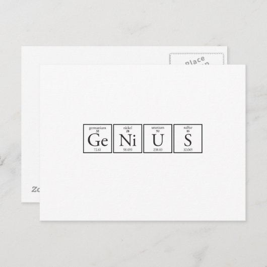 Genius Briefkaart (Voorkant / Achterkant)