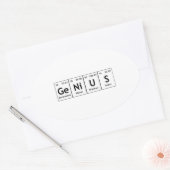 GeNiUS Chemistry Periodic Table WordElements Ovale Sticker (Envelop)