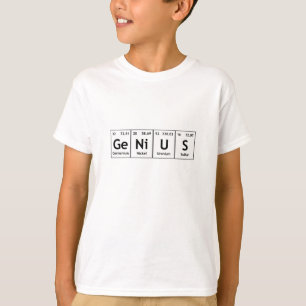 GeNiUS Chemistry Periodic Table WordElements T-shirt