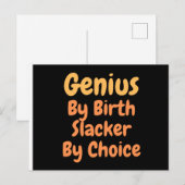Genius Door geboorte slacker door ChoicePostkaart Briefkaart (Voorkant / Achterkant)