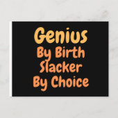 Genius Door geboorte slacker door ChoicePostkaart Briefkaart (Voorkant)