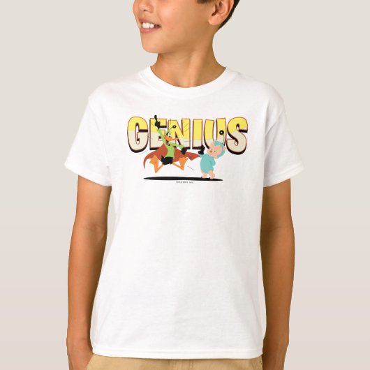 "Genius" Duck Dodgers & Eager, Young Space Cadet T-shirt (Voorkant)
