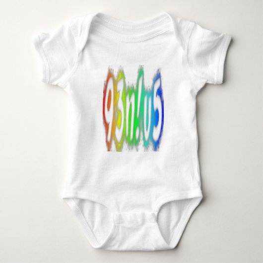 Genius Funny Typografie Bright Rainbow-kleuren Romper (Voorkant)