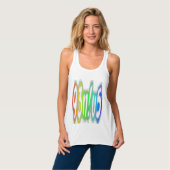 Genius Funny Typografie Bright Rainbow-kleuren Tanktop (Volledige Voorkant)