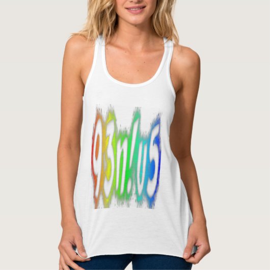 Genius Funny Typografie Bright Rainbow-kleuren Tanktop (Voorkant)