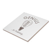 Genius in training Antiek lichtlamp Tegeltje (Zijkant)
