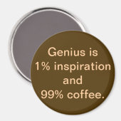 Genius is 1% Inspiratie en 99% Magneet (Voorkant / Achterkant)