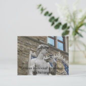 Genius is eeuwig geduld. - citaat van Michelangelo Briefkaart (Staand voorkant)