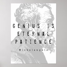 Genius is externe patiënt | Michelangelo Quote