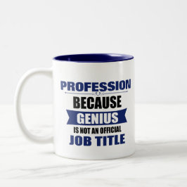 Genius is geen aangepaste functietak tweekleurige koffiemok