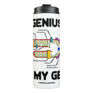 Genius is in mijn genen DNA Replication Humor Thermosbeker