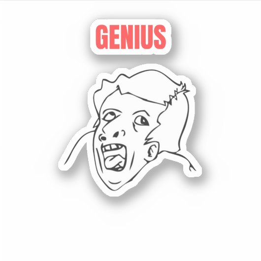 Genius Meme Sticker (Voorkant)