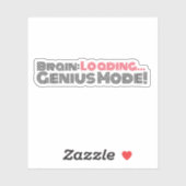 Genius Mode motivatie witte zwarte rode sticker (Vel)