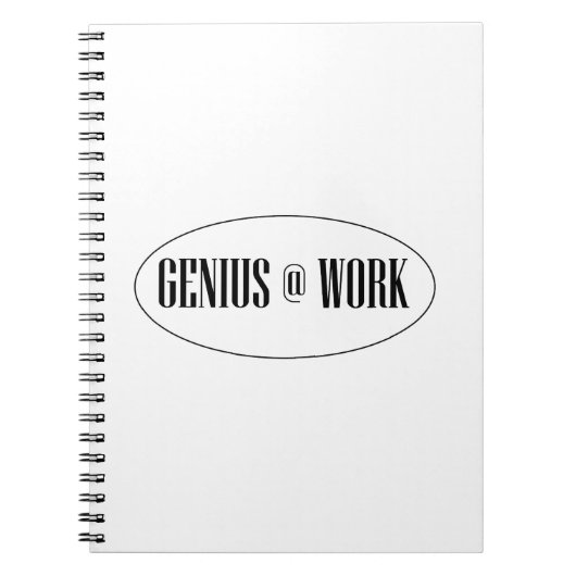 Genius op het werk Logo Notitieboek (Voorkant)