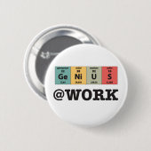 Genius op het werk Periodic Table Button (Voorkant /achterkant)