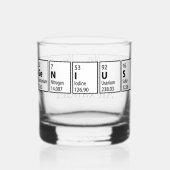 Genius Periodic Table Graduation Gift Whisky Glas (Achterkant)