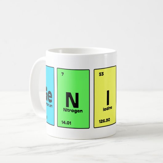 Genius Periodic Table Mok (Voorkant links)