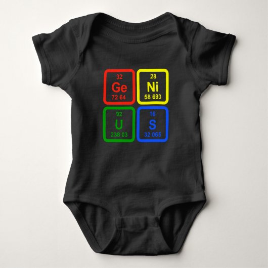Genius Periodic Table of Elements Science Romper (Voorkant)