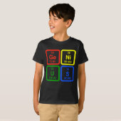 Genius Periodic Table of Elements Science T-shirt (Voorkant volledig)