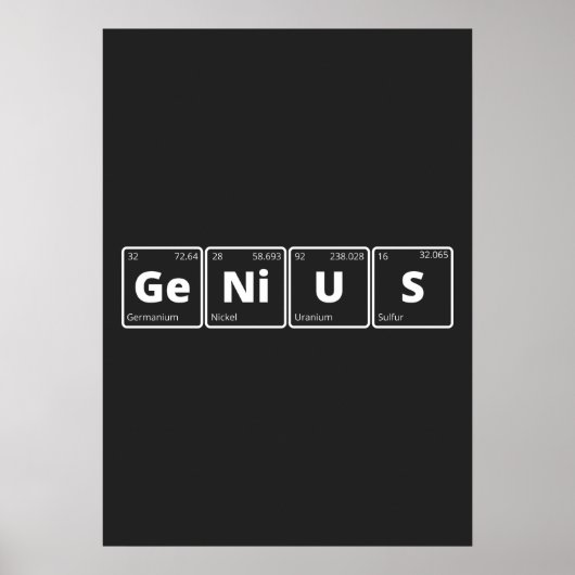 Genius - Periodic Table Poster (Voorkant)