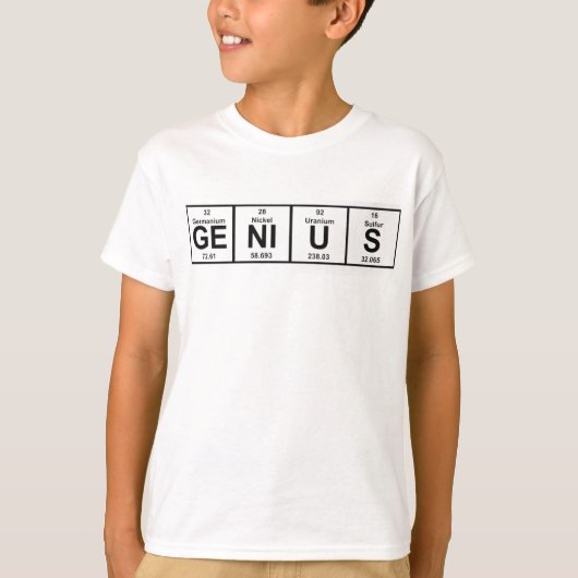 Genius Periodic Table T-shirt (Voorkant)