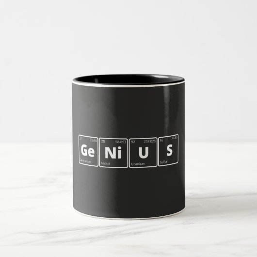 Genius - Periodic Table Tweekleurige Koffiemok (Center)