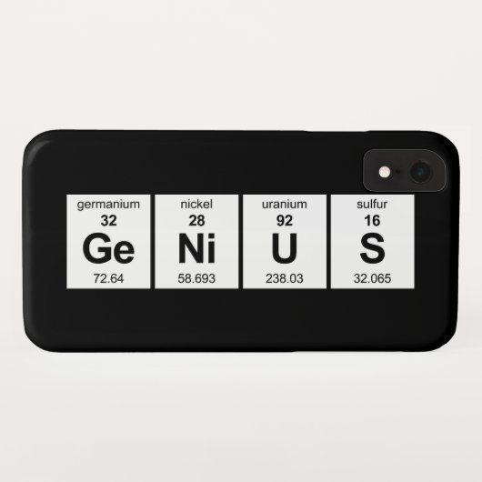 GeNiUS Periodiek Systeem Case-Mate iPhone Case (Achterkant (horizontaal))