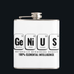 GENiUS Periodiek Systeem - Funny Science Design Heupfles<br><div class="desc">GENiUS Periodic Table Design – Germanium, Nikkel, Uranium, Zwavel | Grappig Science Design voor nerds, studenten en docenten. Ontgrendel je innerlijke wetenschapper met dit slimme "GENiUS" -ontwerp dat is uitgewerkt met echte periodieke tafelelementen: Ge (Germanium, 32), Ni (Nikkel, 28), U (Uranium, 92), S (Zwavel, 16). Perfect voor wetenschapsliefhebbers, scheikunde geeks,...</div>