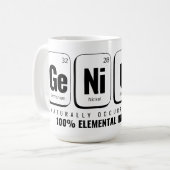 GENiUS Periodiek Systeem - Funny Science Design Koffiemok (Voorkant links)