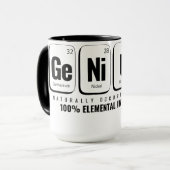 GENiUS Periodiek Systeem - Funny Science Design Mok (Voorkant links)