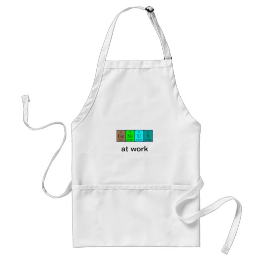 Genius periodiek table name apron standaard schort (Voorkant)