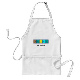 Genius periodiek table name apron standaard schort
